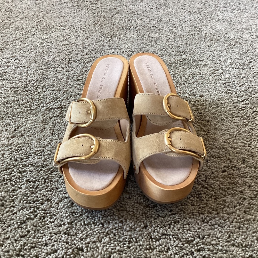 Veronica Beard Halifax suede clog mule size 10 new